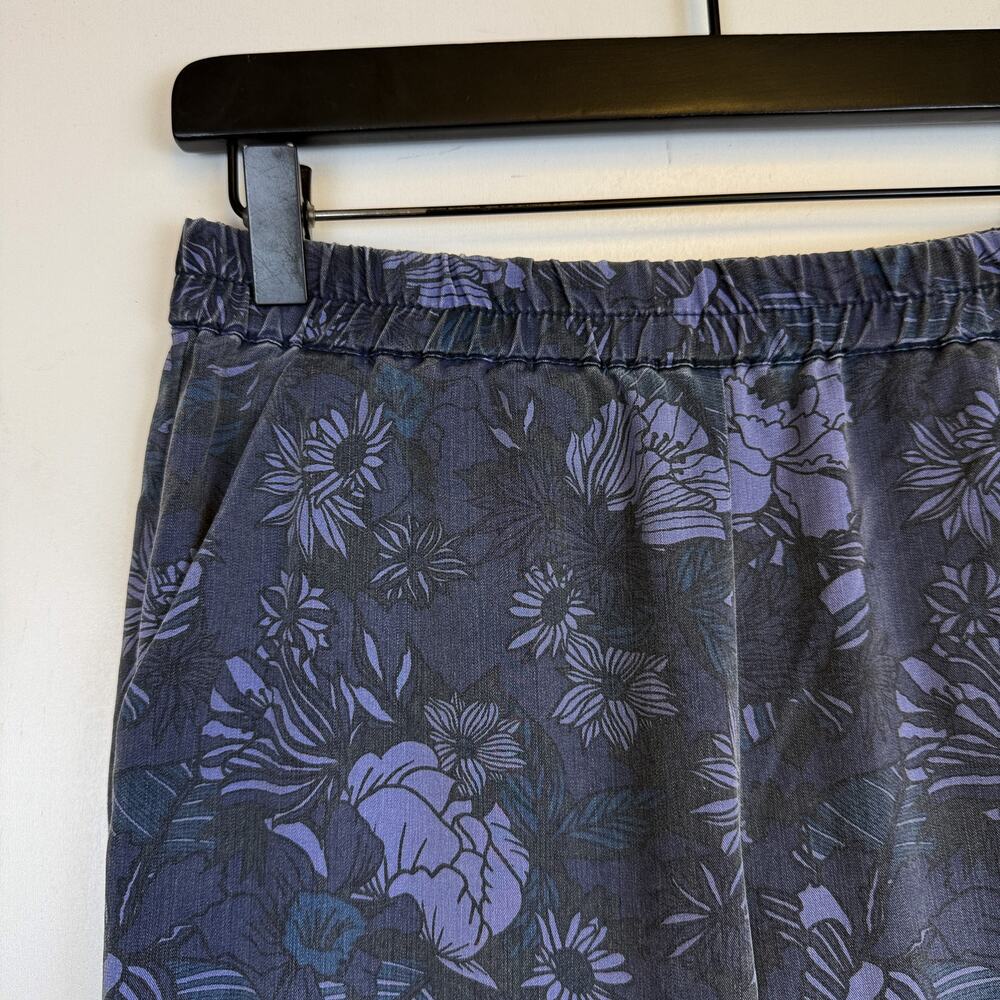 Marine Layer Womens Allison Pant Blue Floral High Rise - S - Picture 4 of 10